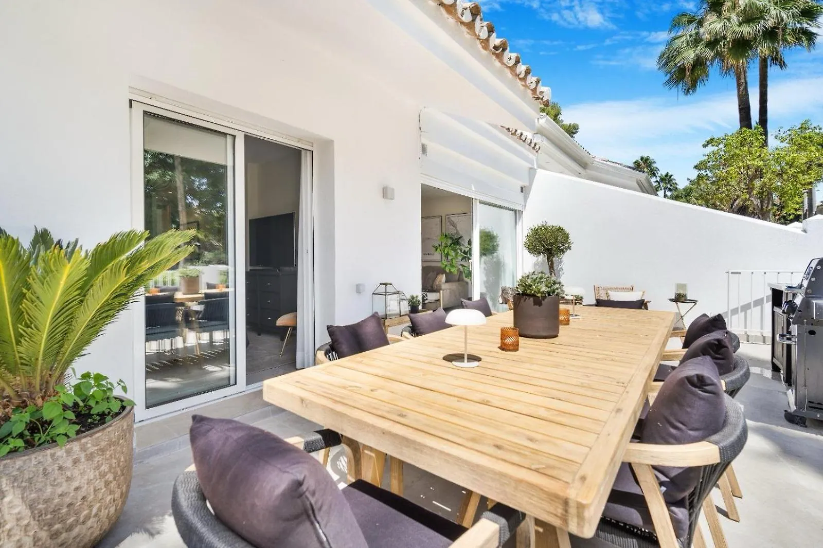 Los Jazmines Nueva Andalucia Terrace Pool 马尔韦利亚